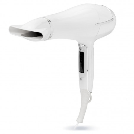 Uscator de par ionic Silk'n HD1PEU001, 2200W, 6 viteze, 8 setari de temperatura, Tehnologie ceramica de incalzire, 110 km/h, Difuzor+concentrator, Alb