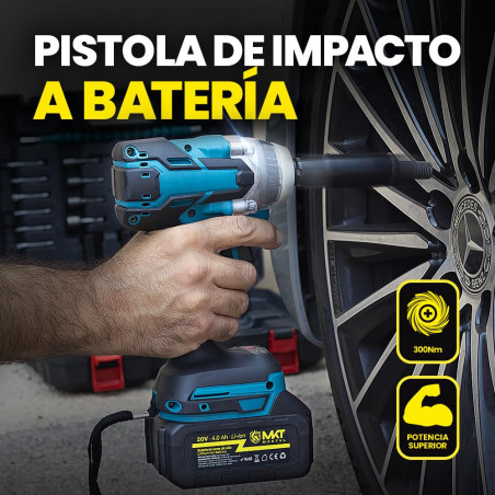 Set de șurubelniță cu baterie cu percuție Maktul MKT06-IMPACT, 450 W, 300 Nm, 2800/3500 rpm, 2x 4000 mAh, 20 V, albastru