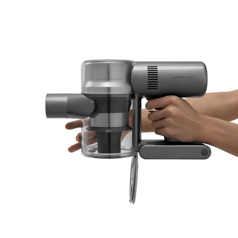 Aspirator vertical Dreame V11 VVN6, 450W, 150AW, 25000Pa, 125000 rpm, 0.5 l, 3 moduri, 90 min, OLED, HEPA, Indicatori, Gri/roșu