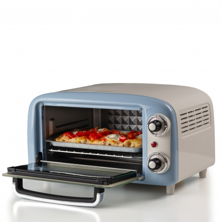 Cuptor electric Ariete VINTAGE 3919/05, 800W, 10 l, 3 moduri, Până la 230°C, Geam termopan dublu, Timer 60 min, Albastru