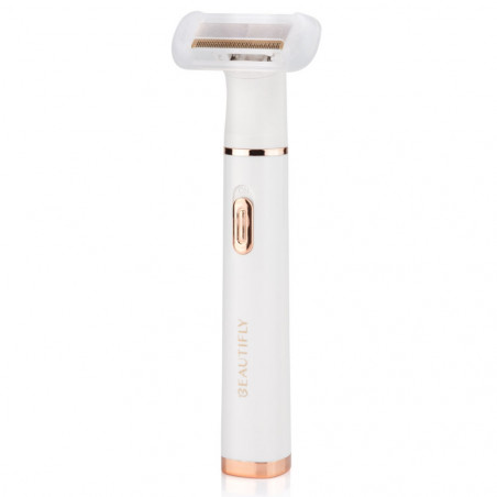 Epilator portabil Beautifly My Blade Silky, 4 capete placate cu aur, umed / uscat, piele sensibilă, multifuncțional, alb / auriu