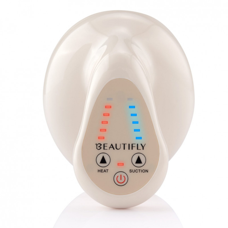 Aparat de masaj Beautifly B-Modello BODY, 24W, 6 niveluri de terapie termică, Lumină roșie 50°C, Detoxifiere limfatică, Masaj dermatologic, Fără fir, Alb