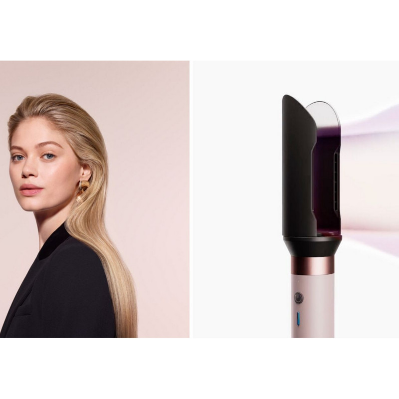 Ondulator de păr Dyson Airwrap HS09 Co-anda 2x 598757-01, 1700W, 15.2 l/s, 6in1, Ondulare automată, Bluetooth, 4 temperaturi, 3 viteze, Control inteligent al temperaturii, Ceramică trandafir / aur roz