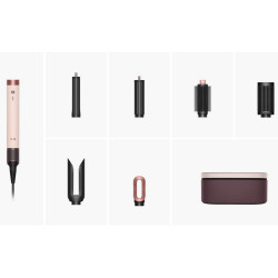 Ondulator de păr Dyson Airwrap HS09 Co-anda 2x 598757-01, 1700W, 15.2 l/s, 6in1, Ondulare automată, Bluetooth, 4 temperaturi, 3 viteze, Control inteligent al temperaturii, Ceramică trandafir / aur roz