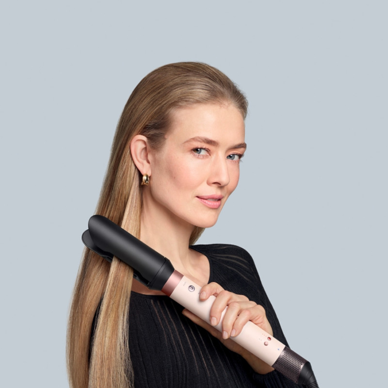 Ondulator de păr Dyson Airwrap HS09 Co-anda 2x 598757-01, 1700W, 15.2 l/s, 6in1, Ondulare automată, Bluetooth, 4 temperaturi, 3 viteze, Control inteligent al temperaturii, Ceramică trandafir / aur roz