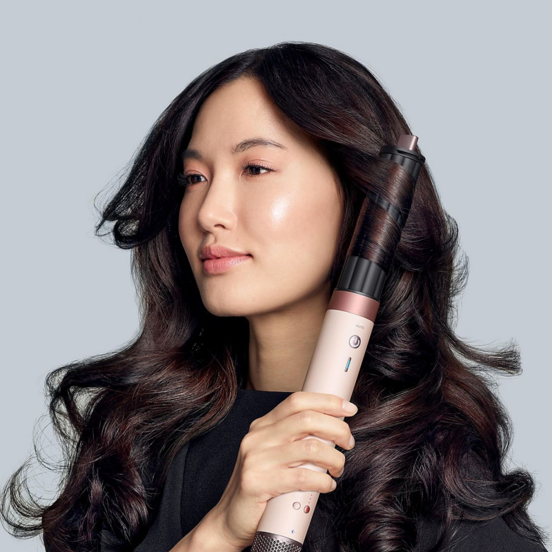 Ondulator de păr Dyson Airwrap HS09 Co-anda 2x 598757-01, 1700W, 15.2 l/s, 6in1, Ondulare automată, Bluetooth, 4 temperaturi, 3 viteze, Control inteligent al temperaturii, Ceramică trandafir / aur roz