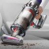 Aspirator vertical Dyson Cyclone V10 Absolute 448883-01, 150AW, 125.000 rpm, 0,77 l, 60 min, 3 moduri, 2 Tier Cyclone™, HEPA, silențios, golire igienică, fără încurcături, nichel/portocaliu