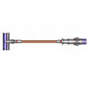 Aspirator vertical Dyson Cyclone V10 Absolute 448883-01, 150AW, 125.000 rpm, 0,77 l, 60 min, 3 moduri, 2 Tier Cyclone™, HEPA, silențios, golire igienică, fără încurcături, nichel/portocaliu