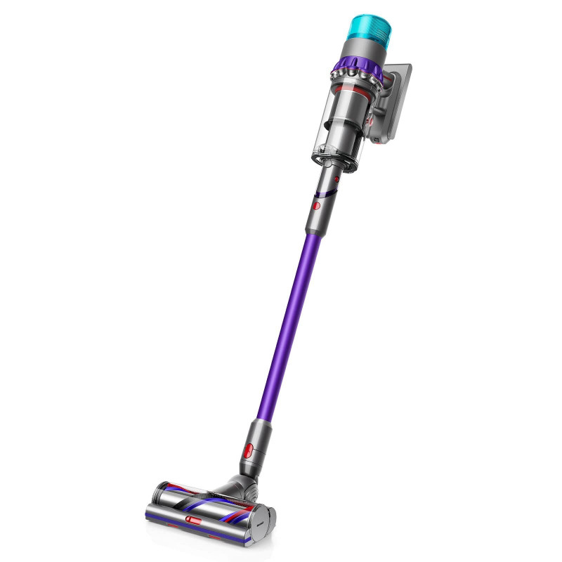 Aspirator vertical Dyson Gen5detect 446989-01, 280AW, 135000 rpm, 0.75l, 70 min, 3 moduri, LCD cu date în timp real, Senzor de particule, Lumina, HEPA, Nichel/violet