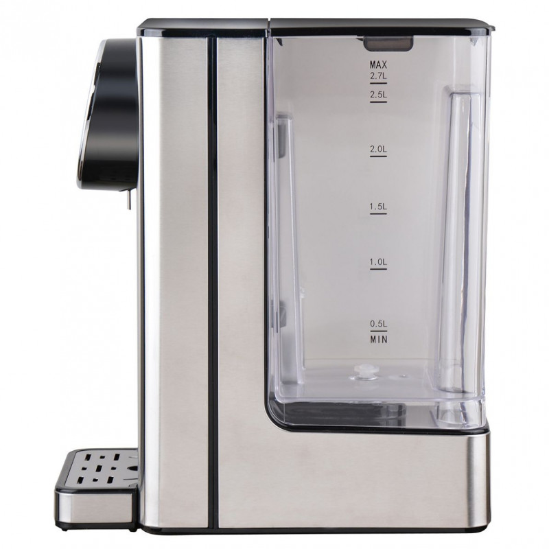 Dispenser apă caldă Klausberg KB 7880, 2600W, 2.7l, 40-100°C, 7 temperaturi, Afișaj LED tactil, Protecție copii, Setări de memorie, Inox/negru