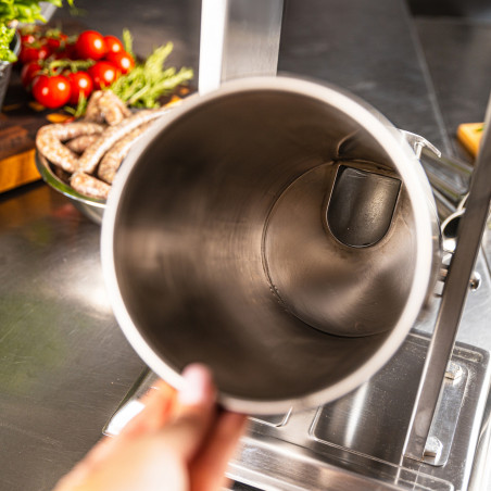 Mașină de umplut cârnați Klausberg KB 7930, 5 kg, Manuală, 4 duze din oțel, Supapă de sângerare, Cilindru de rulare, Inox