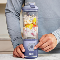 Blender portabil Ninja Blast Max BC251EUGY, 14.4W, 11.1V, 570 ml, 19000 rpm, Zdrobire gheata, Pana la 25 de cicluri, Fara BPA, Violet