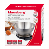 Cantar de bucatarie cu bol Klausberg KB 7939, 5 Kg, Bluetooth, Aplicatie mobila, LED, Tare, Lichide, 4 valori nutritive, Inox
