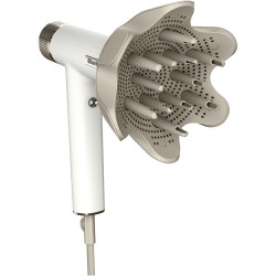 Uscător de păr Shark HD334EU, 1700W, Difuzor, 3 moduri, 3 accesorii, Protecție împotriva deteriorării cauzate de căldură, 110°C, Ionizator, Alb