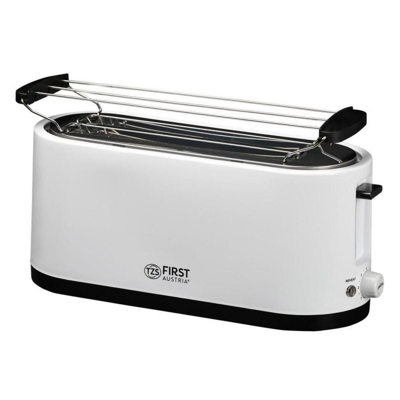 Toaster de pâine First Austria FA-5368-5, 1400W, Pentru 4 felii, 7 trepte, Dezghețare, Centrare, Reîncălzire, Alb