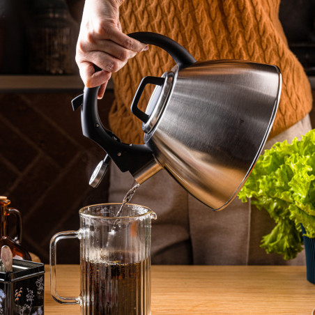 Fierbător fluierător Klausberg KB 7951, 2.5 l, Oțel inoxidabil, Mâner termoizolant, Inducție, Onix mat