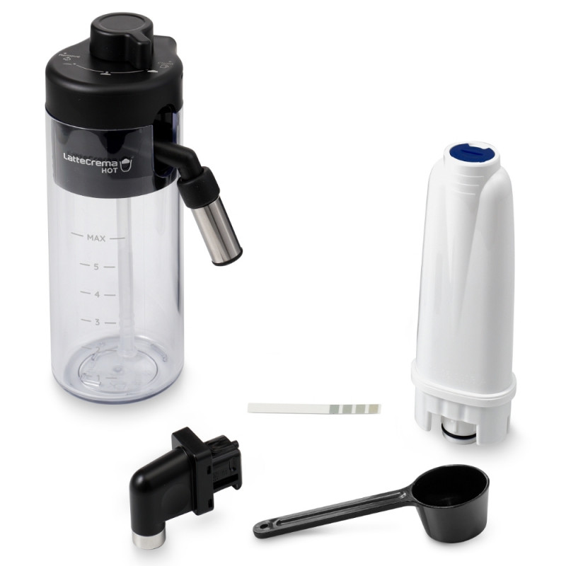 Espressor automat DeLonghi Magnifica PLUS ECAM 320.60.B, 1450W, 15 bar, 1.8l, 15 programe, 13 trepte de macinare, Ecran tactil TFT, LatteCrema Hot, Boabe de cafea, Negru