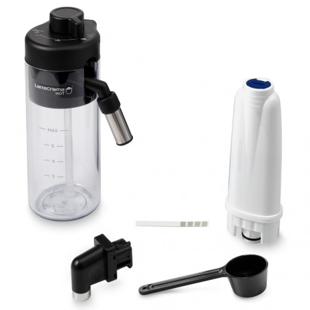 Espressor automat DeLonghi Magnifica PLUS ECAM 320.60.B, 1450W, 15 bar, 1.8l, 15 programe, 13 trepte de macinare, Ecran tactil TFT, LatteCrema Hot, Boabe de cafea, Negru