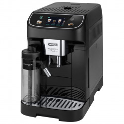 Espressor automat DeLonghi Magnifica PLUS ECAM 320.60.B, 1450W, 15 bar, 1.8l, 15 programe, 13 trepte de macinare, Ecran tactil TFT, LatteCrema Hot, Boabe de cafea, Negru