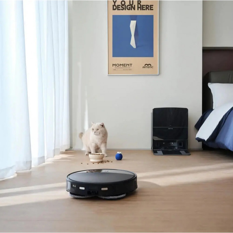 Aspirator robot Roborock Saros 10R AI, 65 W, 20000 Pa, 270 ml, SMART, curățare uscată și umedă, LiDAR, StarSight 2.0, autonomie de 180 min, negru