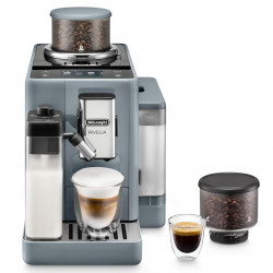 Espressor automat DeLonghi Rivelia Pebble Grey EXAM440.55.G, 1450W, 19 bar, 1.4l, Touchscreen TFT, Twin Shot, Boabe de Cafea, 17 bauturi, Gri
