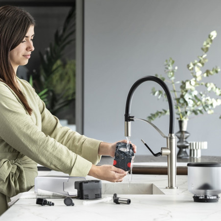 Espressor automat DeLonghi Rivelia Pebble Grey EXAM440.55.G, 1450W, 19 bar, 1.4l, Touchscreen TFT, Twin Shot, Boabe de Cafea, 17 bauturi, Gri