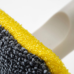 Mop diferite suprafete 2in1 Joseph Joseph CleanTech 6500012, 18,5 cm, Maner cu prindere moale, Gri/Galben