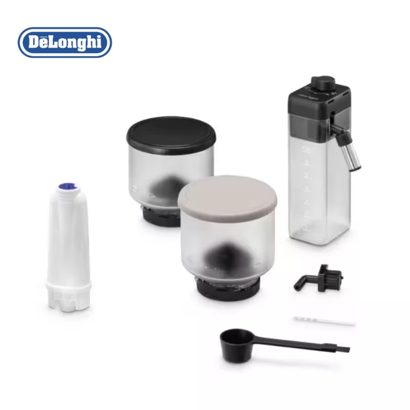 Espressor automat DeLonghi Rivelia Sand Beige EXAM440.55.BG, 1450W, 19 bar, 1.4l, Touchscreen TFT, Twin Shot, Boabe de cafea, LatteCrema Hot, 17 bauturi, Bej