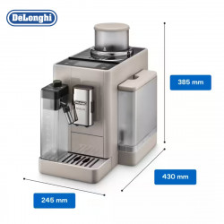 Espressor automat DeLonghi Rivelia Sand Beige EXAM440.55.BG, 1450W, 19 bar, 1.4l, Touchscreen TFT, Twin Shot, Boabe de cafea, LatteCrema Hot, 17 bauturi, Bej