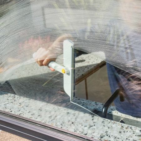 Mop de curățat sticla 2in1 Joseph Joseph CleanTech 6500014, 36 cm, mâner pliabil, gri/galben