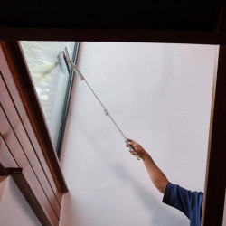 Mop de curățat sticla 2in1 Joseph Joseph CleanTech 6500014, 36 cm, mâner pliabil, gri/galben