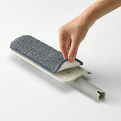 Mop de curățat sticla 2in1 Joseph Joseph CleanTech 6500014, 36 cm, mâner pliabil, gri/galben