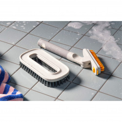 Perie pentru faianta si gresie Joseph Joseph CleanTech 6500022, 31 cm, Orificiu de agatat, Gri/Galben