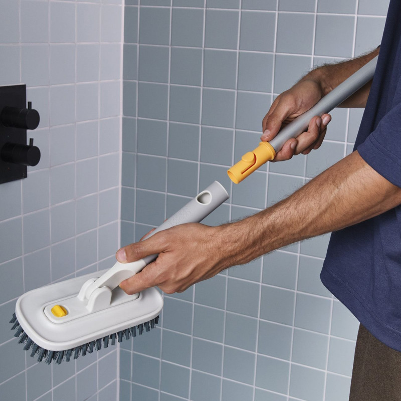 Mâner telescopic Joseph Joseph CleanTech 6500038, 61-86 cm, Orificiu de agățare, Gri