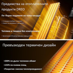 Încălzitor cu ventilator DREO Atom 416, 1500 W, până la 20 m2, 5 moduri, HeatShield360, temporizator, gri/negru