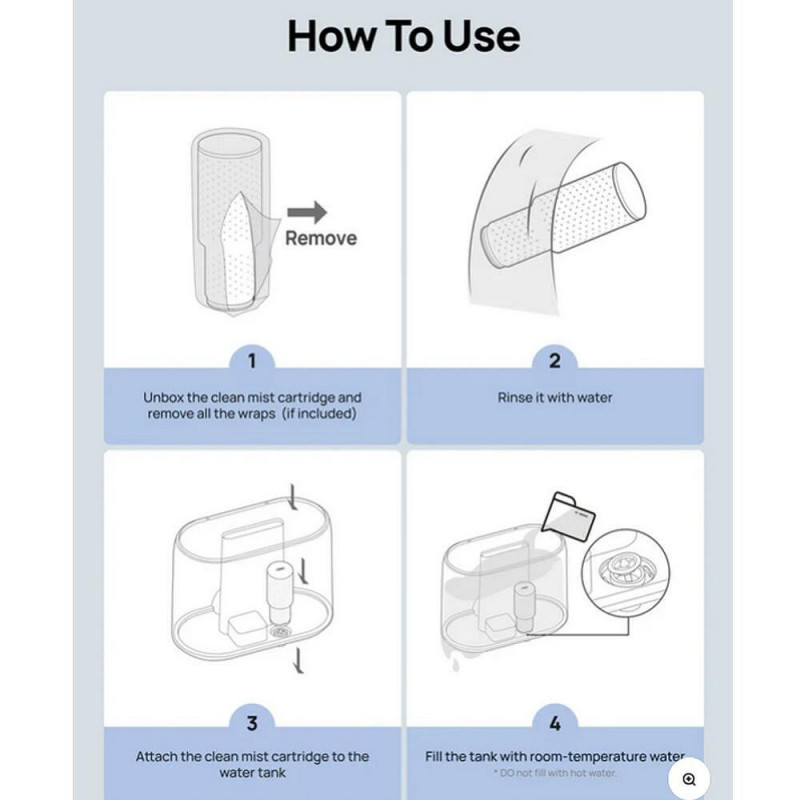 Cartușe purificatoare pentru umidificatorul de aer DREO 420S, 3 bucăți, ioni de argint, sistem de purificare cu trei straturi, alb