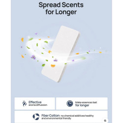 Tampoane aromatice pentru umidificatoare de aer DREO, 24 bucăți, bumbac natural, potrivite pentru utilizare cu uleiuri esențiale, albe