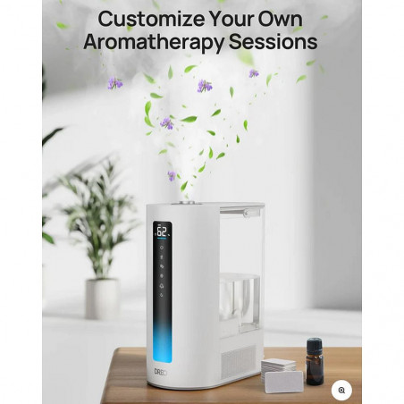 Tampoane aromatice pentru umidificatoare de aer DREO, 24 bucăți, bumbac natural, potrivite pentru utilizare cu uleiuri esențiale, albe