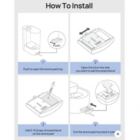 Tampoane aromatice pentru umidificatoare de aer DREO, 24 bucăți, bumbac natural, potrivite pentru utilizare cu uleiuri esențiale, albe