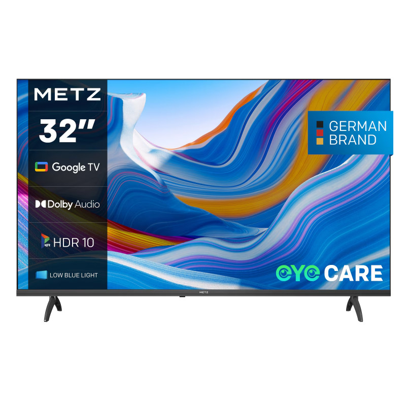 Smart televizor METZ blue 32MTE6000Z, 32", 80cm, 1366x768 HD Ready, Google TV, LCD / Direct LED, SMART, Bluetooth, Wi-Fi, Negru