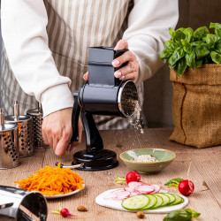 Kinghoff rabotat rotativ KH 1951, 5 atașamente detașabile, Oțel inoxidabil, Negru