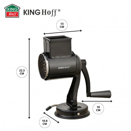 Kinghoff rabotat rotativ KH 1951, 5 atașamente detașabile, Oțel inoxidabil, Negru