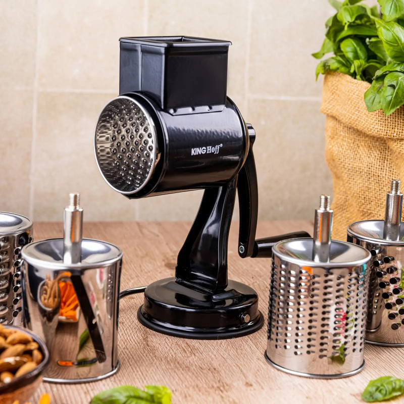 Kinghoff rabotat rotativ KH 1951, 5 atașamente detașabile, Oțel inoxidabil, Negru