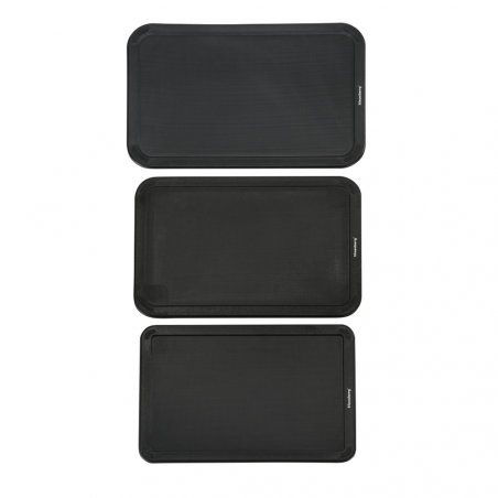 Klausberg KB 7980 set cuțit și placă de tăiat, 8 piese, Oțel inoxidabil, Suport, Negru/inox