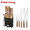 Set cuțite Klausberg KB 7981, 6 piese, Oțel inoxidabil, Suport, Maro/grafit