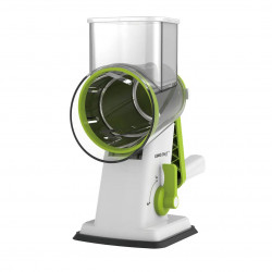 Răzătoare manuală cu 3 atașamente Kinghoff KH 1960, oțel inoxidabil, alb/verde