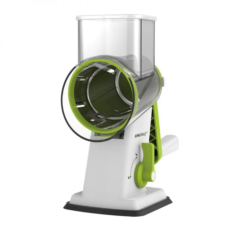 Răzătoare manuală cu 3 atașamente Kinghoff KH 1960, oțel inoxidabil, alb/verde