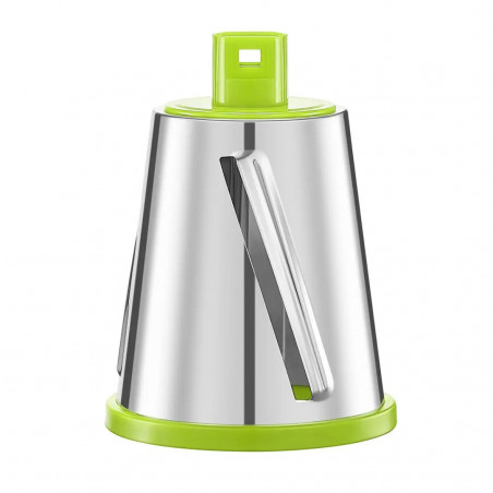 Răzătoare manuală cu 3 atașamente Kinghoff KH 1960, oțel inoxidabil, alb/verde