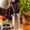 Presă franceză pentru cafea / ceai Kinghoff KH 1995, 1 l, Oțel inoxidabil, Pereți dubli, Inox
