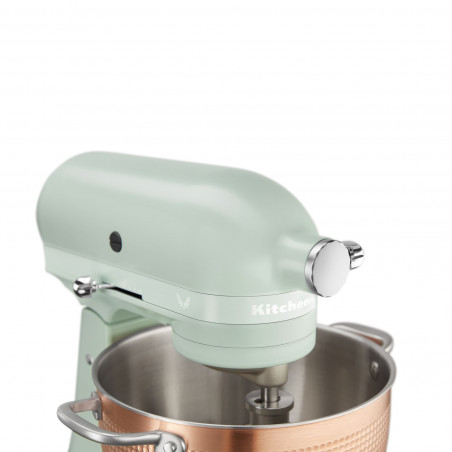 Mixer planetar KitchenAid Artisan Blossom Exclusive Design 5KSM180LEELB, 300W, 4.7L, Actionare directa, 10 viteze, Cap inclinat, Bol din cupru forjat, Verde deschis